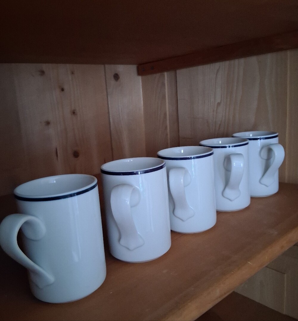 Five (5) DANSK Christianshavn Bistro Coffee Mugs Replacement Or Additions